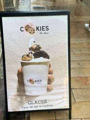 Sign  at Cookies Par Marie in Montpellier