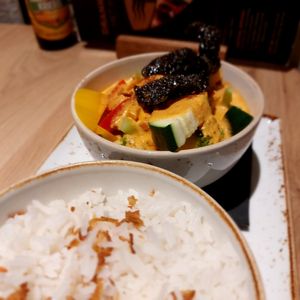 Curry met groenten at Restaurant 't Paviljoen in De Cocksdorp