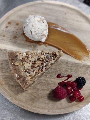 Appelcrumble taart at Oud Wezel in Wuustwezel