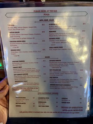 Menu  at 97 Estoria in Atlanta