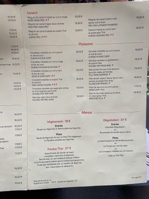 Menu  at Meet People in Lille