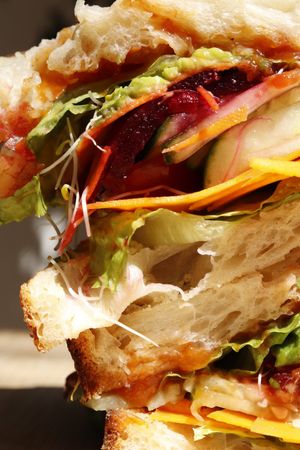 Burleigh basic salad sandwich at Piknik in Burleigh Heads