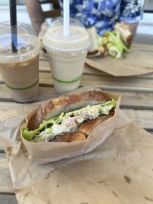 Chickpea tuna sandwich  at Piknik in Burleigh Heads