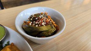 Soy pickles at Skratch Labs Cafe in Boulder