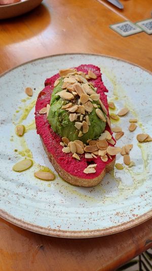Vegan toast at Botanikafé in Sao Paulo