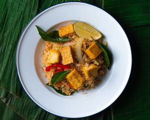 Basil Fried Rice with Tofu at Plue in New York City