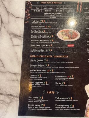 vegan options   at So Saap in San Diego