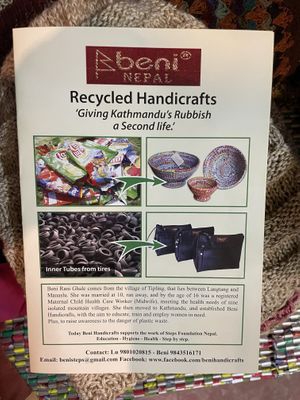  at Beni Recycled Handicrafts  in Kathmandu