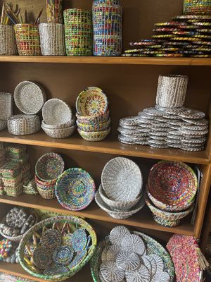 bowls  at Beni Recycled Handicrafts  in Kathmandu
