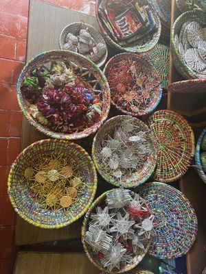 christmas ornaments   at Beni Recycled Handicrafts  in Kathmandu