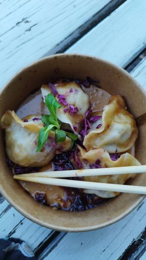 Veggie dumplings at Lin's Veggie Dumplin' in Vienna
