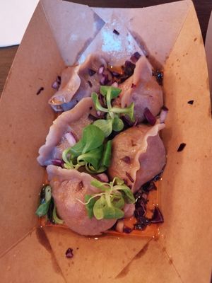 Senfgemüse dumplings at Lin's Veggie Dumplin' in Vienna