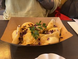 Dumplings mit Gemüse  at Lin's Veggie Dumplin' in Vienna