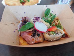 5 different kinds of dumplings at Lin's Veggie Dumplin' in Vienna