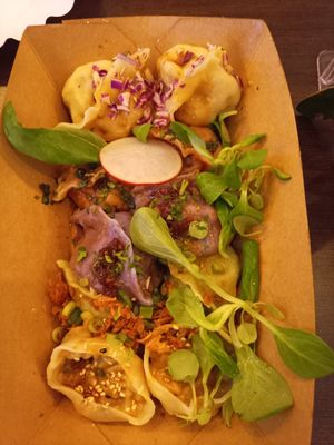 5 kinds of dumplings at Lin's Veggie Dumplin' in Vienna