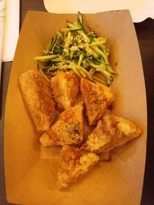 Fried tofu at Lin's Veggie Dumplin' in Vienna