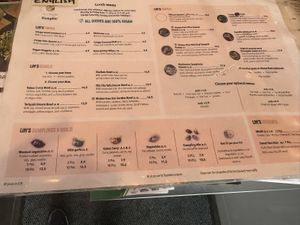 Menu  at Lin's Veggie Dumplin' in Vienna