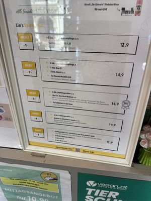 Lunch sets  at Lin's Veggie Dumplin' in Vienna