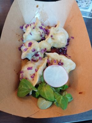 Veggie dumplings at Lin's Veggie Dumplin' in Vienna