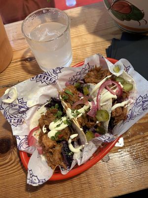Texas bbq jackfruit tacos  at La Pantera in Cardiff