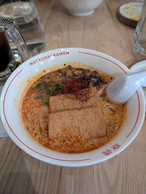 Sunset Red Ramen at Matsudai Ramen in Cardiff