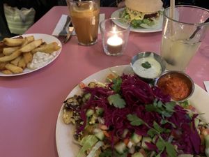 Kapsalon, burger and fries with best veganaise ever  at Burgertrut in Rotterdam