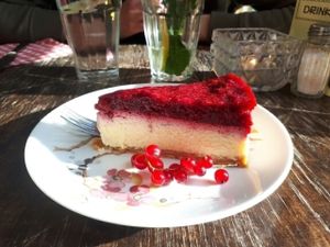 vegan cheesecake  at Burgertrut in Rotterdam