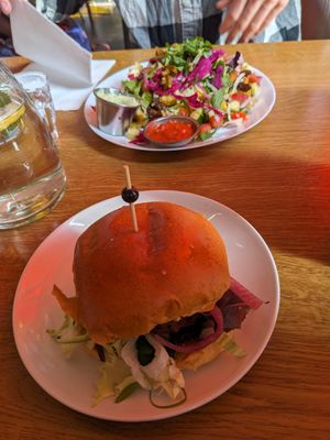 Japanese burger and kapsalon at Burgertrut in Rotterdam