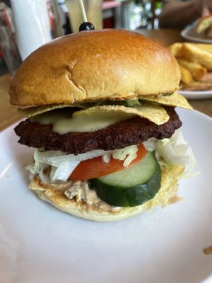 Better shot of the jalapeño hero burger   at Burgertrut in Rotterdam