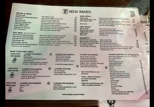 Menu 2024  at Neon Ramen  in Everton Park