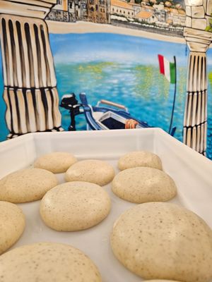 Le pétrin est réalisé par nos soins et la maturation de la pâte est lente. Nous étalons à la main et cuissons au feu de bois ❤️ at Oh Sapristi Béthune in Bethune