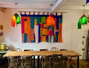 La table commune :) at Vivant  in Grenoble