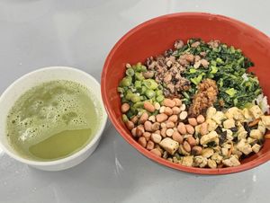 Thunder tea rice at Fireflies Vegetarian Cuisine 萤火虫妙膳素食 in West Singapore