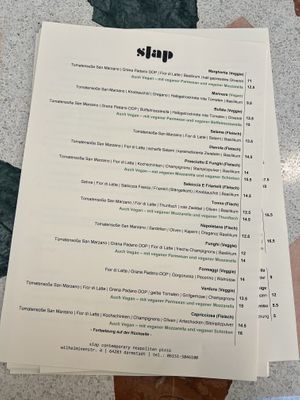 Menü   at Slap Pizza in Darmstadt