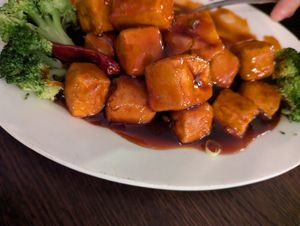 General tso tofu at Sichuan Garden in Woburn