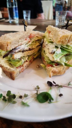 Club sandwich (soo good!) at Flores do Cabo in Colares