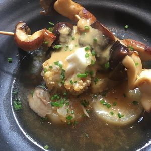 flores do cabo mushroom dashi at Flores do Cabo in Colares