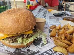 Hamburger veggie at Mandronius in Viella