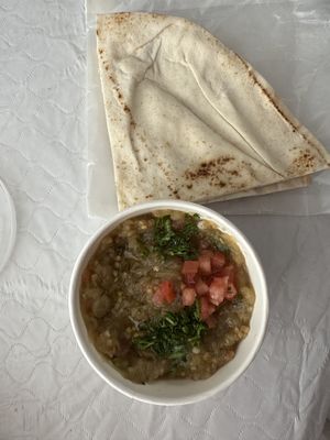 Mama Ganoush.. the vegan version of baba, clearly defined on their menu!  at Levantine's Cafe & Bakery in Rochester