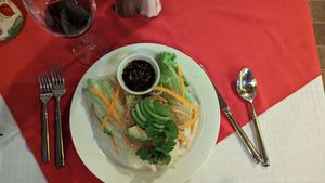 Lettuce wraps, vegan at Higos y Olivos  in Cabo San Lucas