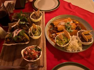 Tacos (our favorite) and enchiladas  at Higos y Olivos  in Cabo San Lucas