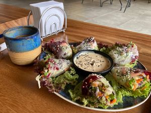 Summer rolls at Somos Amor Cafe & Elixir Lounge in Uvita