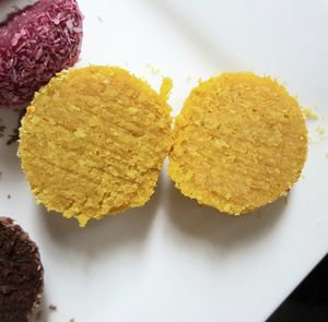 Lemon bliss ball - inside at Vegan Cakes Sydney - Raw Passion in Wetherill Park