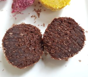 Chocolate bliss ball - inside at Vegan Cakes Sydney - Raw Passion in Wetherill Park