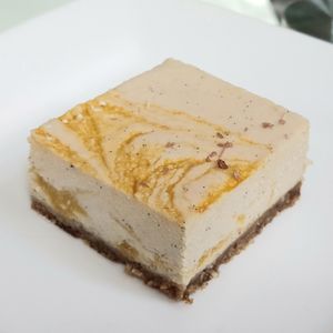 Mango and Vanilla vegan slice at Vegan Cakes Sydney - Raw Passion in Wetherill Park