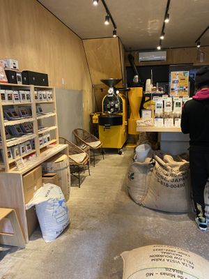 inside   at Lino and Aia Coffee Juso Roastery   in Osaka