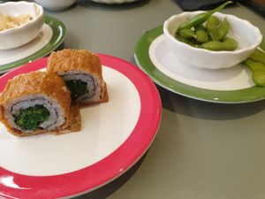 Seaweed sushi, Edamame at Midori By Tao's   in Balwyn North