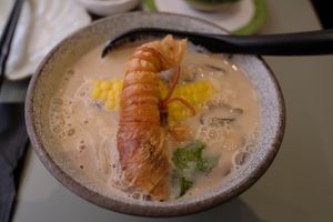 Oat milk ramen bowl. at Midori By Tao's   in Balwyn North
