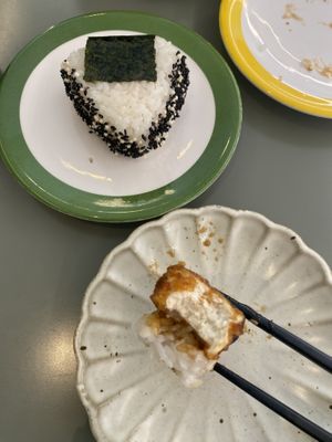Teriyaki tofu and 'tuna’ onigiri  at Midori By Tao's   in Balwyn North