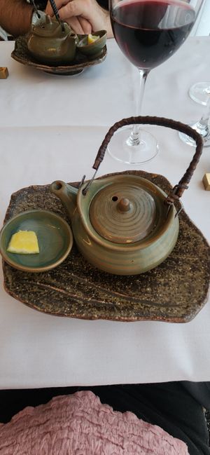 Soup of the day in a teapot, so cute and tasty at Midori By Tao's   in Balwyn North